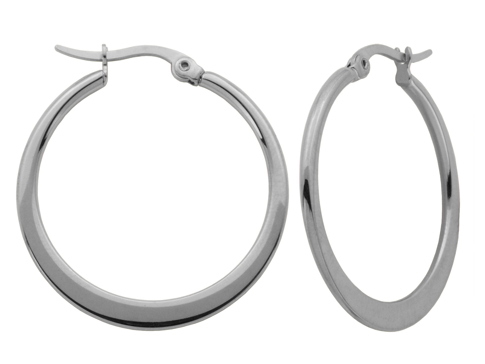 Round Hoop Earrings by Steelx