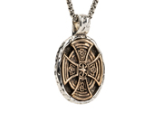 Celtic Cross Oval Pendant by Keith Jack