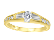2-Tone Diamond Engagement Ring