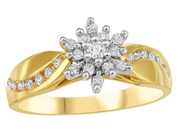 Ladies Cluster Engagement Ring