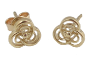 Trinity Knot Yellow Gold Earrings