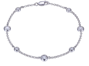 Cubic Zirconia Station Bracelet by Reign