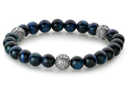 Mens Blue Tiger Eye Bracelet