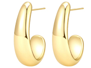 Puffy Hoop Earrings by Reign