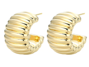 Ribbed Hoop Earrings by Reign