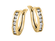 Diamond Hoop Earrings 
