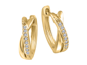 Diamond Hoop Earrings 