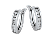 Diamond Hoop Earrings 