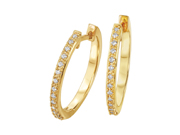 Diamond Hoop Earrings 