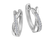 Diamond Hoop Earrings 