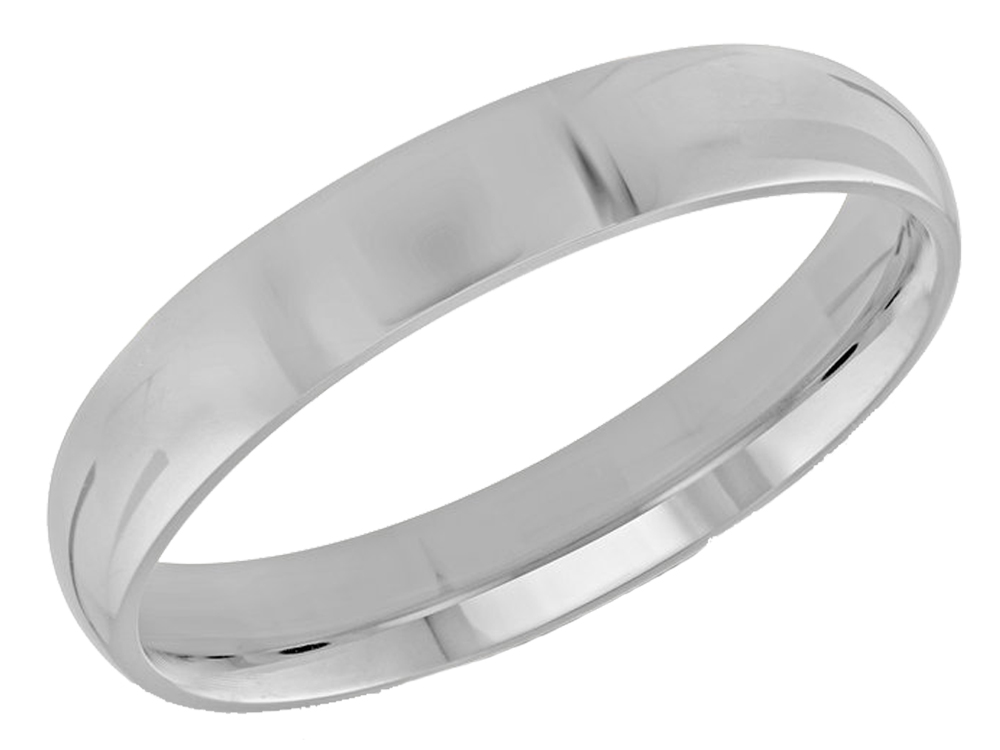 Ladies Classic White Gold Wedding Band