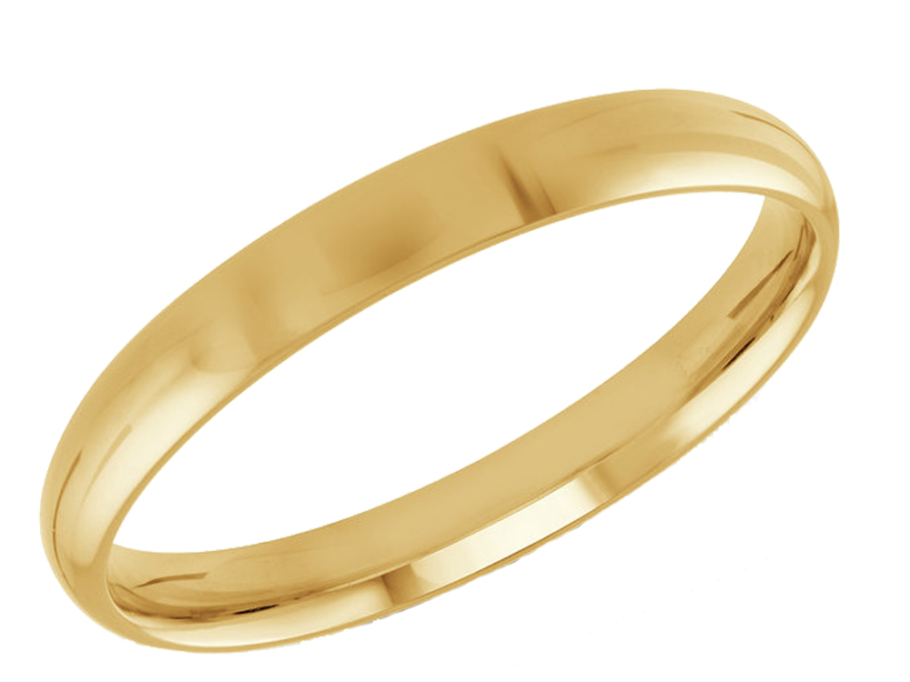 Ladies Classic Yellow Gold Wedding Band