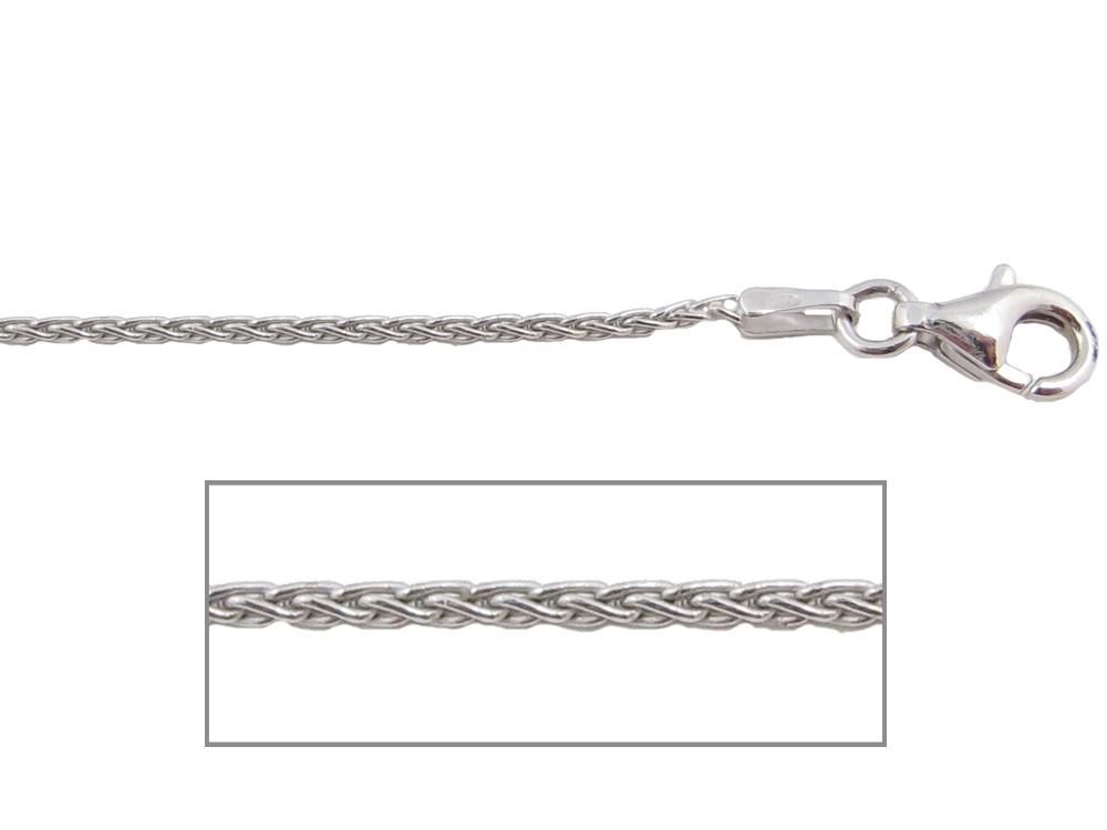 18" Spiga Sterling Silver Chain
