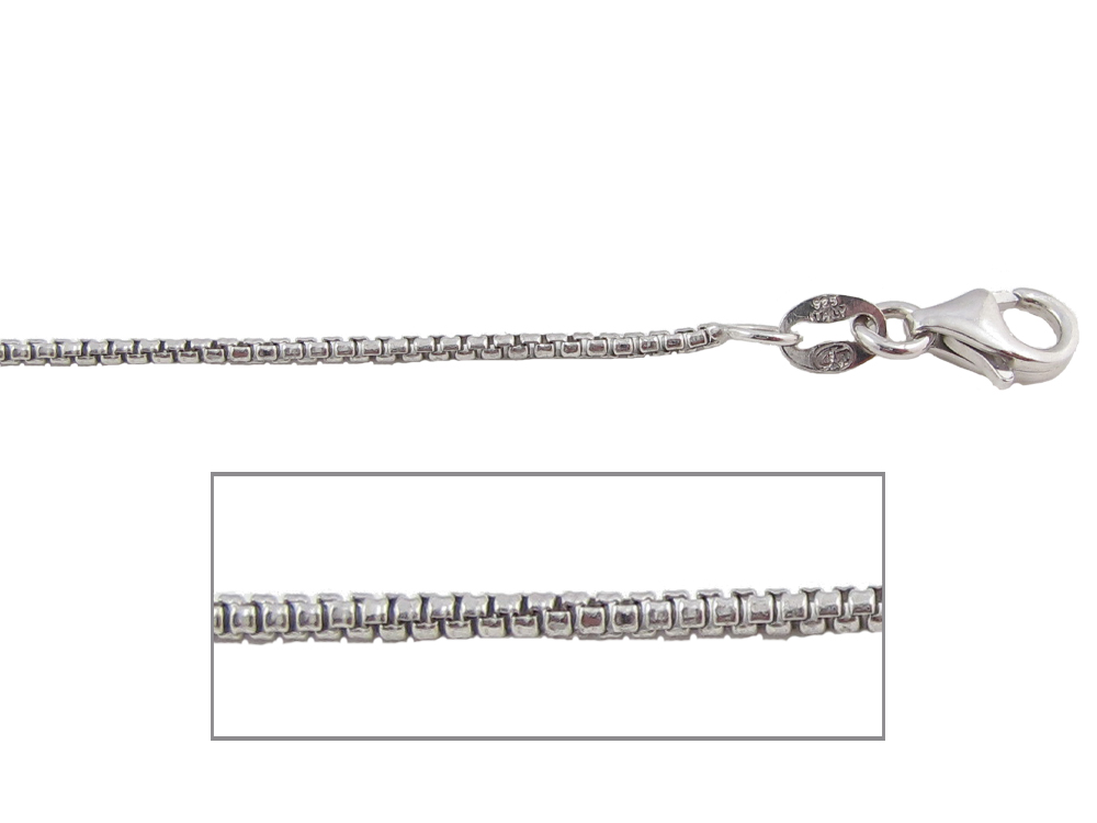 18" Round Box Sterling Silver Chain