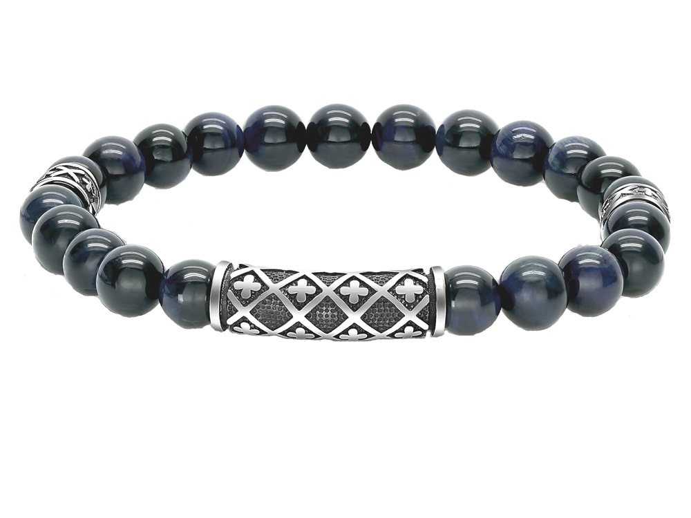 Mens Blue Tiger Bracelet