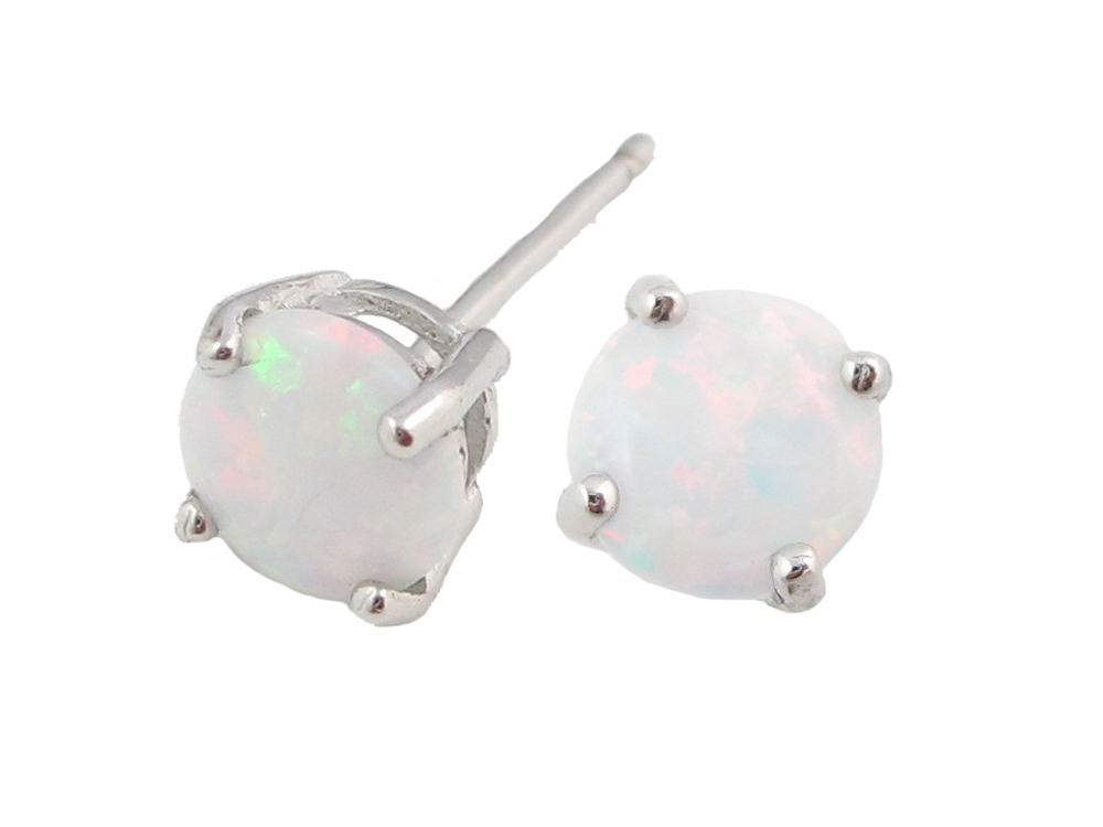 Created Opal Earrings