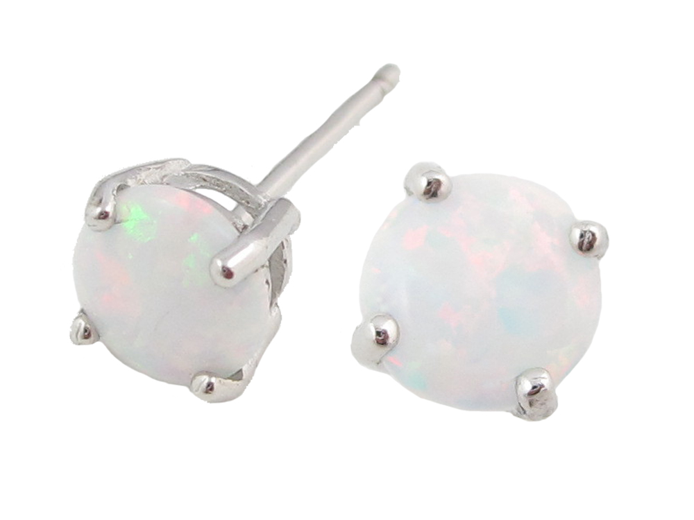 Created Opal Earrings