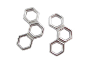 Honeycomb Hexagon Earrings by Argent Whimsy