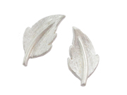 Frosted Fern Leaf Earrings by Argent Whimsy