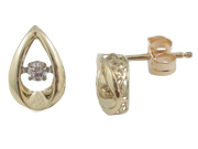 Pulse Pear Design Diamond Earrings