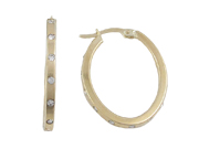 High Polish Yellow Gold Hoop Earrings