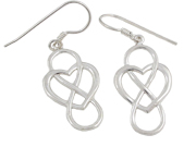 Heart Infinity Earrings by Gam Studios 