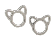 Cat Frame Earrings by Argent Whimsy