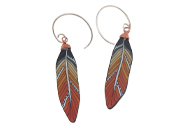 Mini Feather Earrings by Wanda Shum Designs