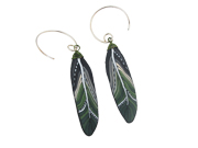 Mini Feather Earrings by Wanda Shum Designs