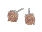 Peach Cubic Zirconia Earrings