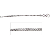 24" Round Box Sterling Silver Chain