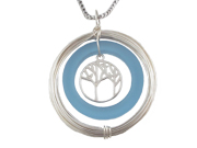 Sea Glass Tree of Life Pendant by White Lotus