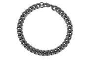 Mens 2-Tone Curb Bracelet