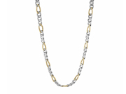 Mens 2-Tone Figaro Chain