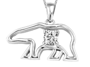 Polar Bear Diamond Pendant