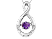 February "Dancing" Birthstone Pendant