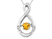 November "Dancing" Birthstone Pendant