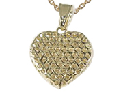 Diamond-Cut Heart Pendant