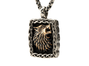 Mens Wild Souls Wolf Pendant by Keith Jack 