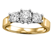 3-Stone "Past, Present & Future" Diamond Engagement Ring
