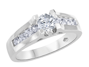 Channel-Set Diamond Engagement Ring