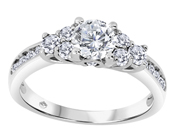 One Carat Total Weight Diamond Engagement Ring