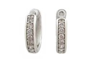 Cubic Zirconia Hoop Earrings 