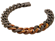 Mens Black Curb Bracelet