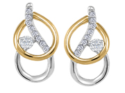 Diamond Circle Earrings