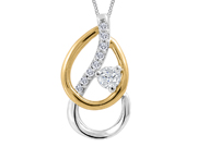 Diamond Drop Circle Pendant 