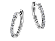 Diamond Hoop Earrings 