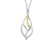 Diamond Leaf Pendant 