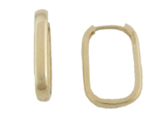 Rectangle-Shaped Hoop Earrings