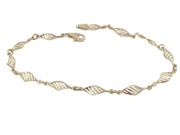 Ladies Twisted Link Gold Bracelet